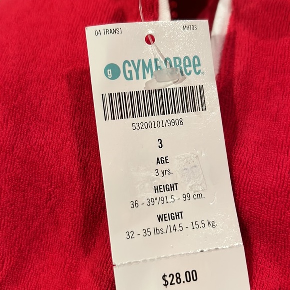 NWT Gymboree Candy Apple Red Piped Terry Zippered Jacket 2004 Size 3 - Picture 14 of 15